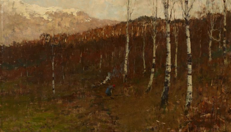 Bartolomeo-Bezzi-Bosco-ceduo-Bosco-di-betulle-1886-olio-su-tela-71-x-1005-cm-Rovereto-Mart-Comune-di-Trento